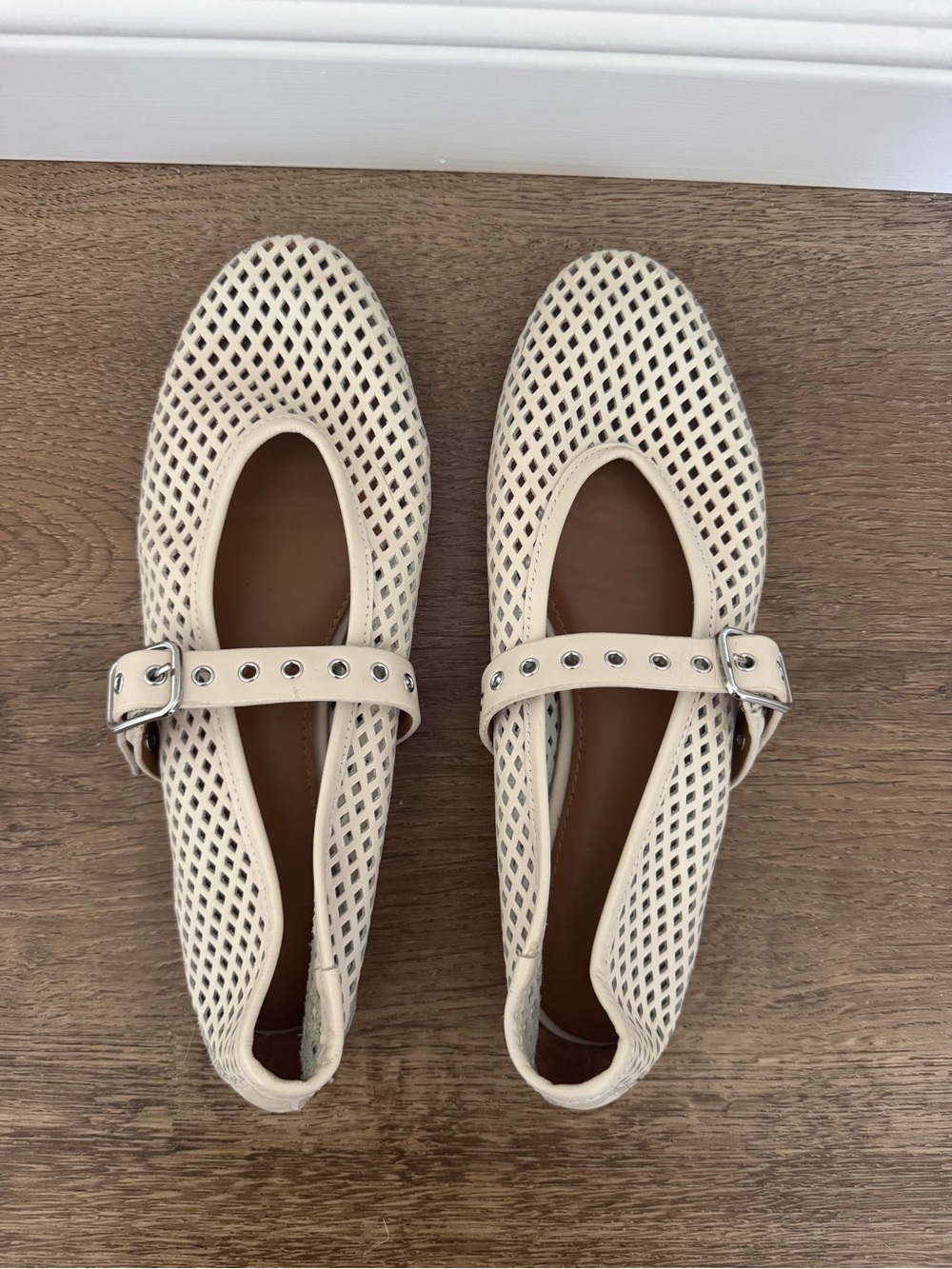 Madewell Remy Mary Jane Flats in Bone Size 7.5